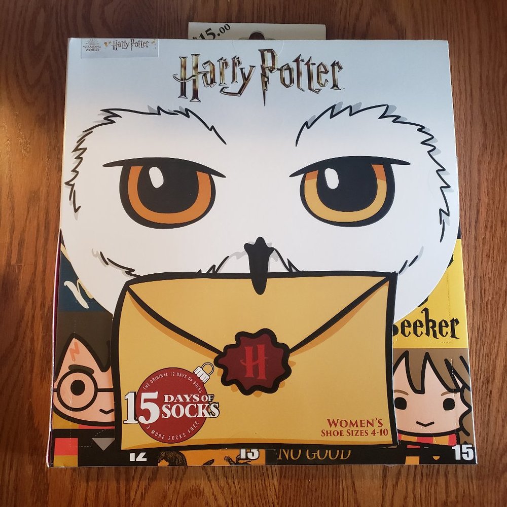 Harry Potter 15 Days of Socks - 8 Low Cut 7 Crew - Women's Shoe Size 4-10